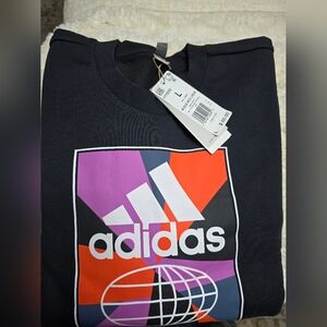 Adidas Sweatshirt Black Orange and Purple